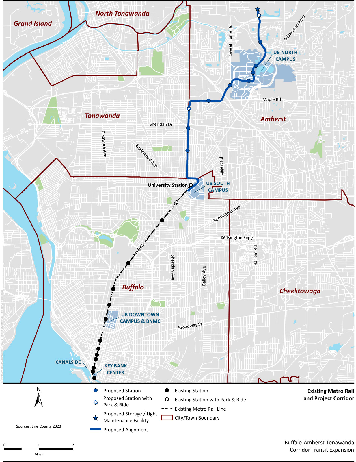 existing project corridor
